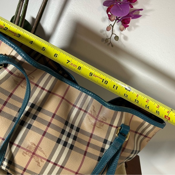 Authentic Burberry Shoulder Bag Tote Bag PVC/Leather Beige +Dust Bag - Picture 9 of 13